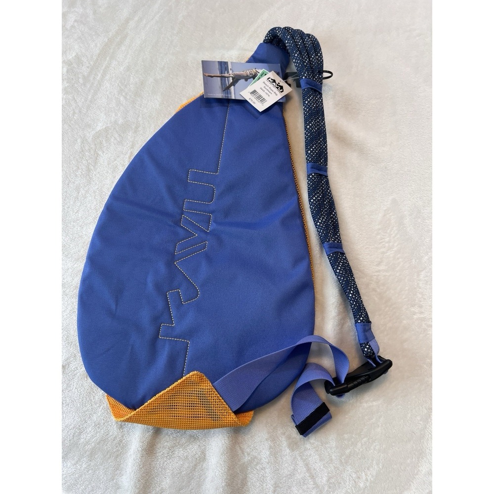 NWT KAVU Beach Rope Sunbeam Bag Mesh Yelling And Blue - Picture 4 of 6